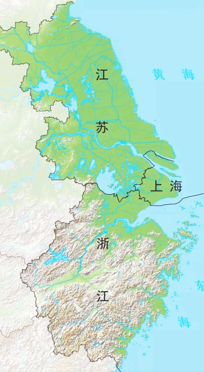 浙江地形图放大图片