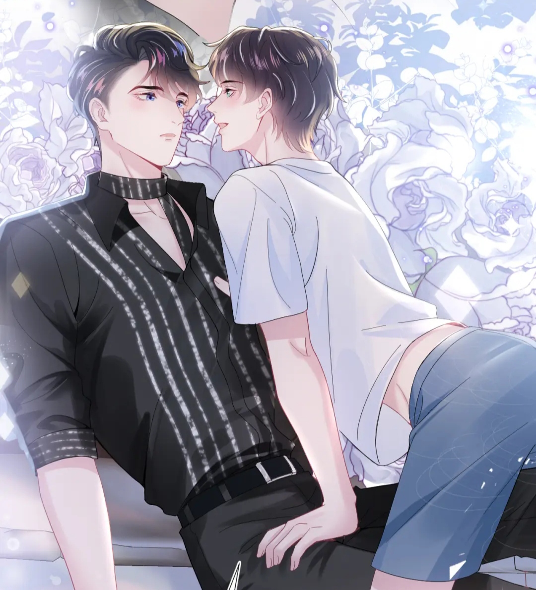 双男主漫画《白莲花在线教学》