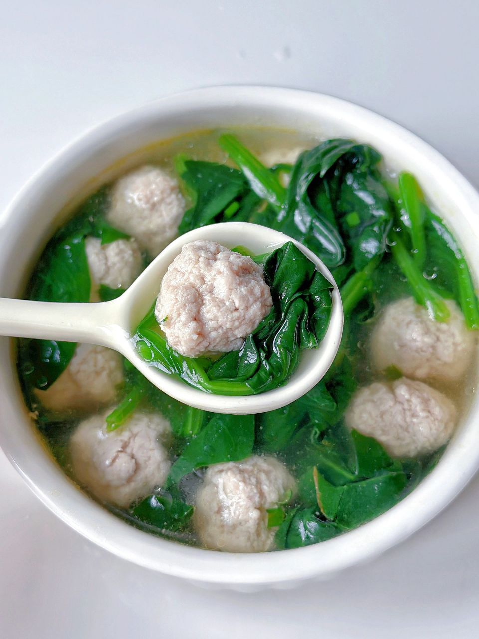 12m77辅食|菠菜肉丸汤73补铁补钙99鲜美可口|||今天给大家分享