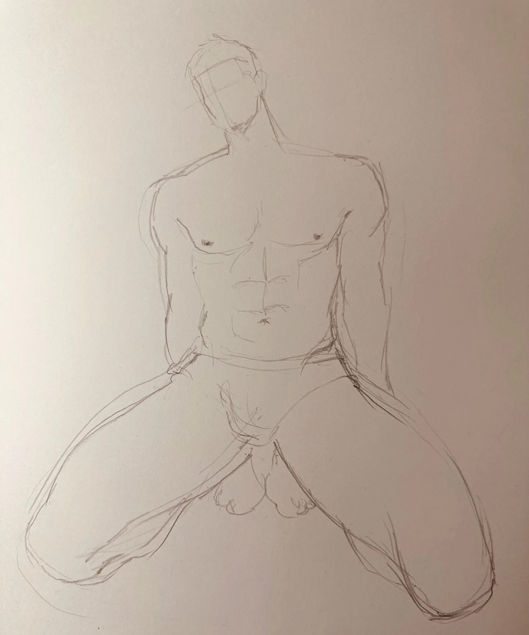 男生速写