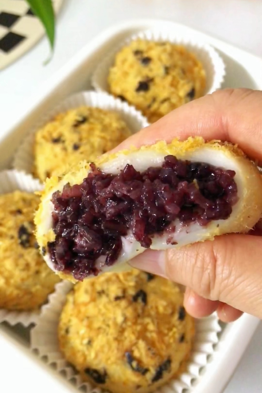 优质作品大赏#  【紫米肉松雪媚娘】 16615,200克紫米淘洗干净