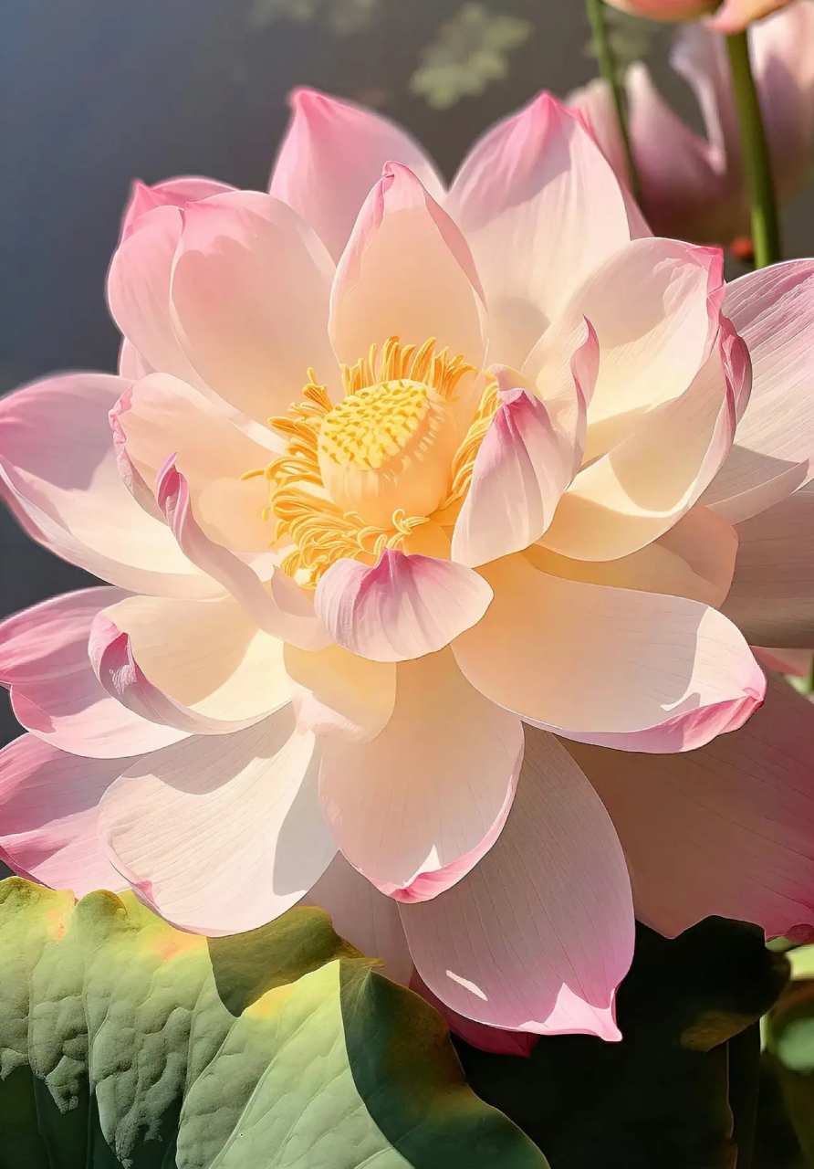 仙荷生幽泉,朝日艳且鲜 . 秋花冒绿水,密叶罗青烟.