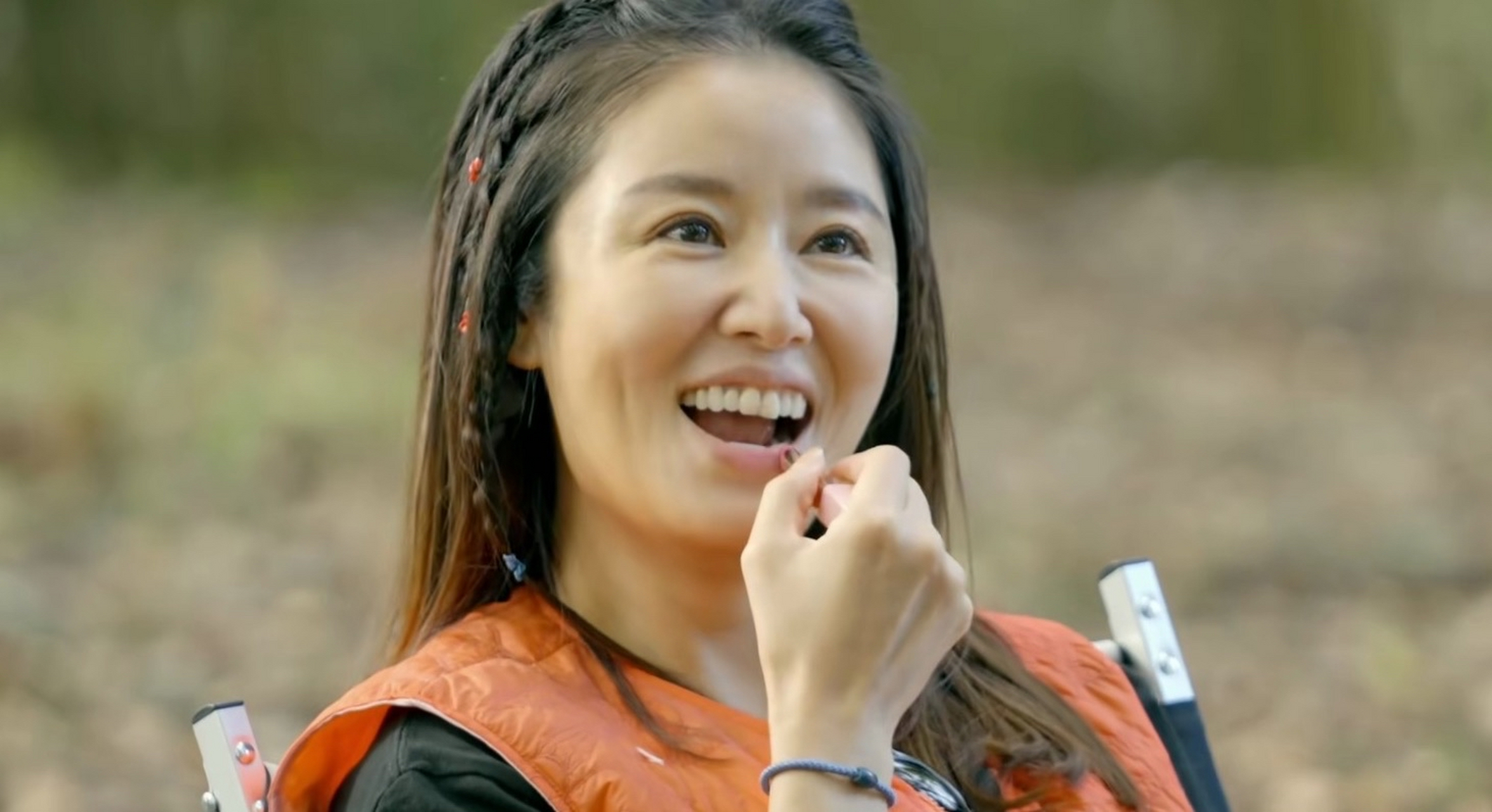 47岁林心如亮相台湾本土综艺《光露营就很忙了》.