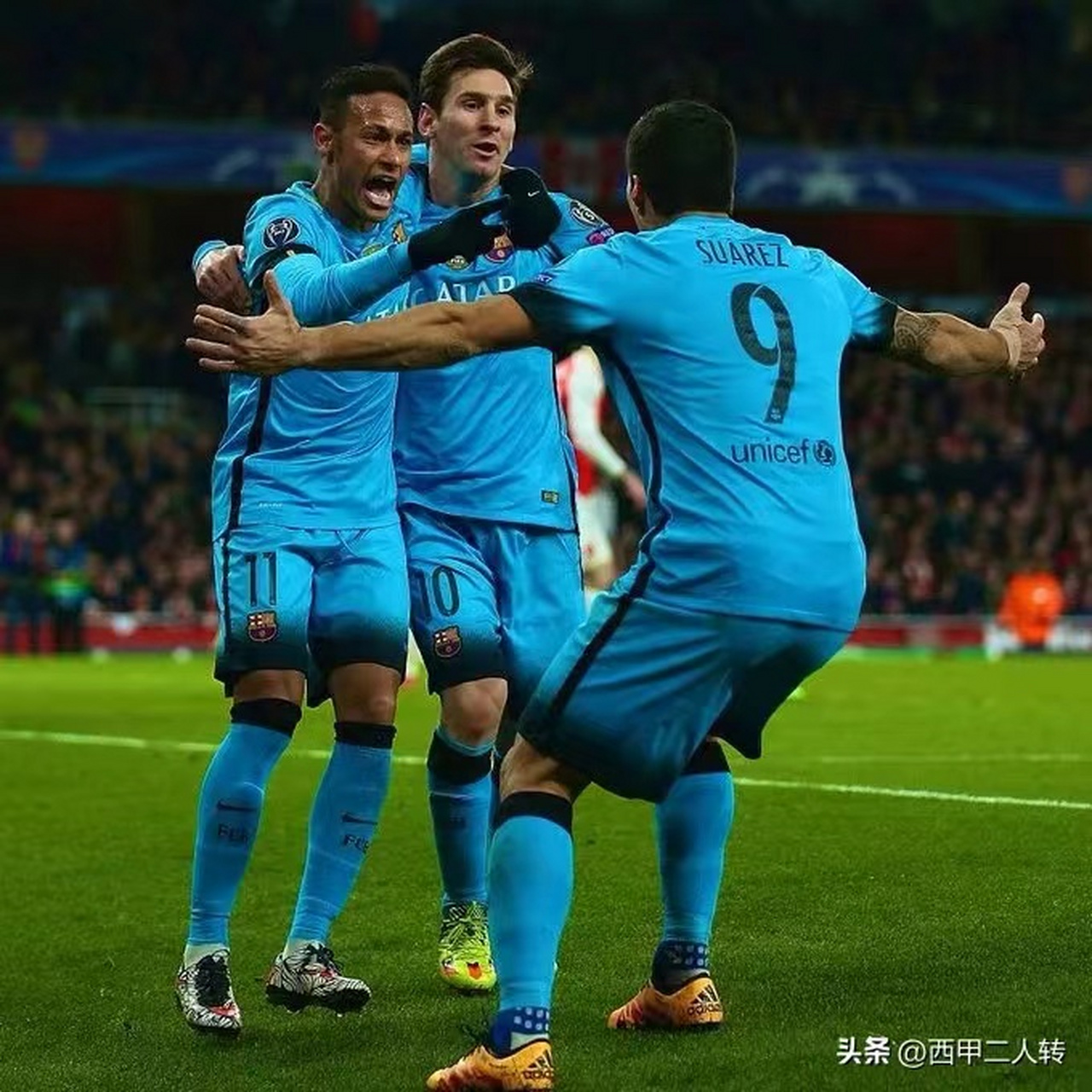 苏亚雷斯:当我和c罗竞争金靴时,梅西和内马尔帮助我获胜,他们让我踢