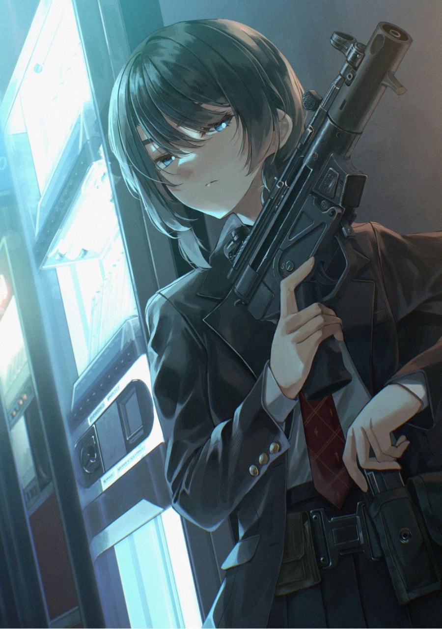 战术少女插画分享武装娘#插画# #二次元# #ai共创计划