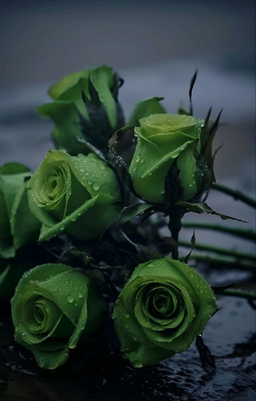 苏格兰绿玫瑰,上面是你的笑容,背后是我的深情,我们的爱散发着永恒的