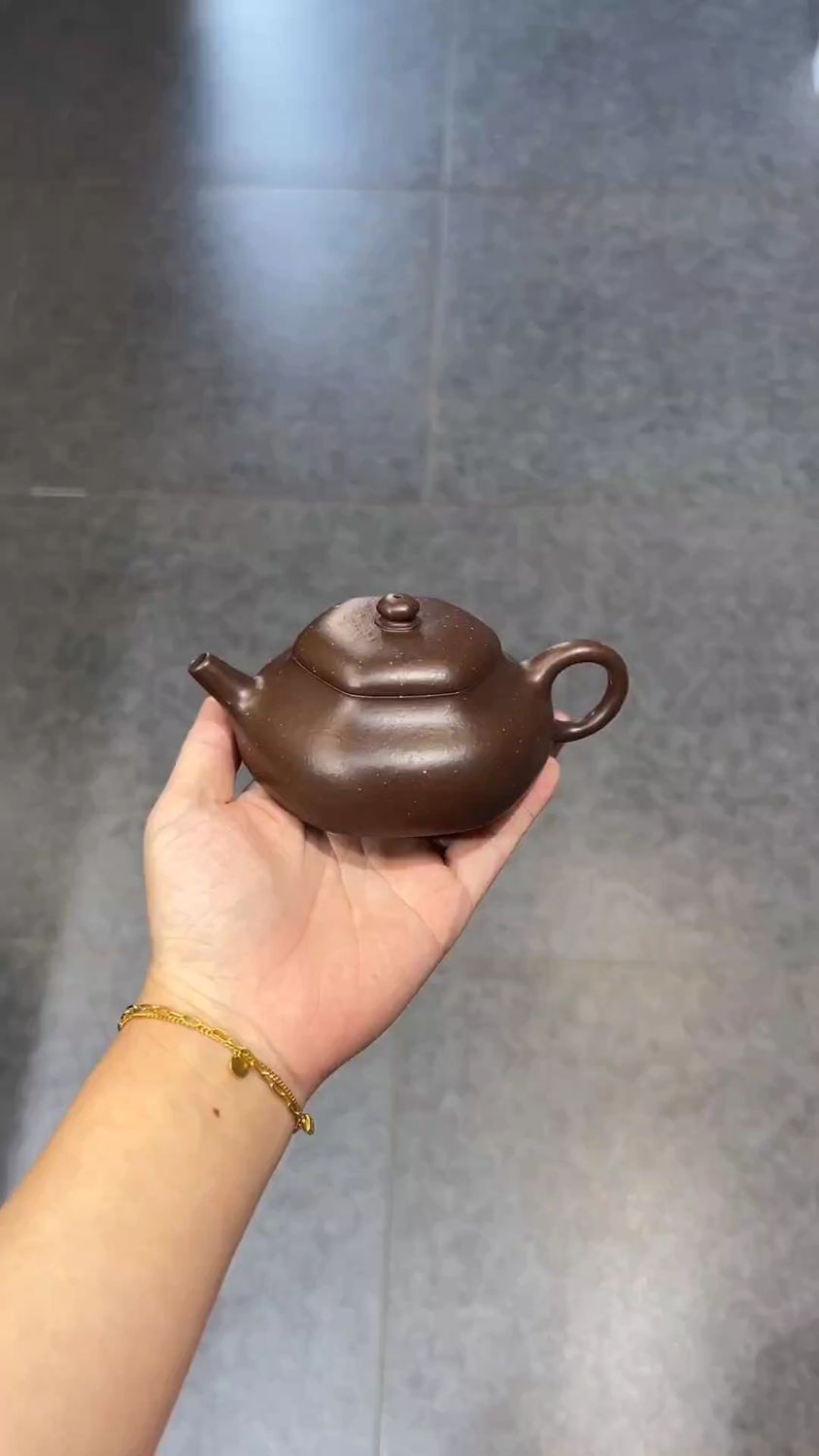 精工全手工紫砂壶,看细节