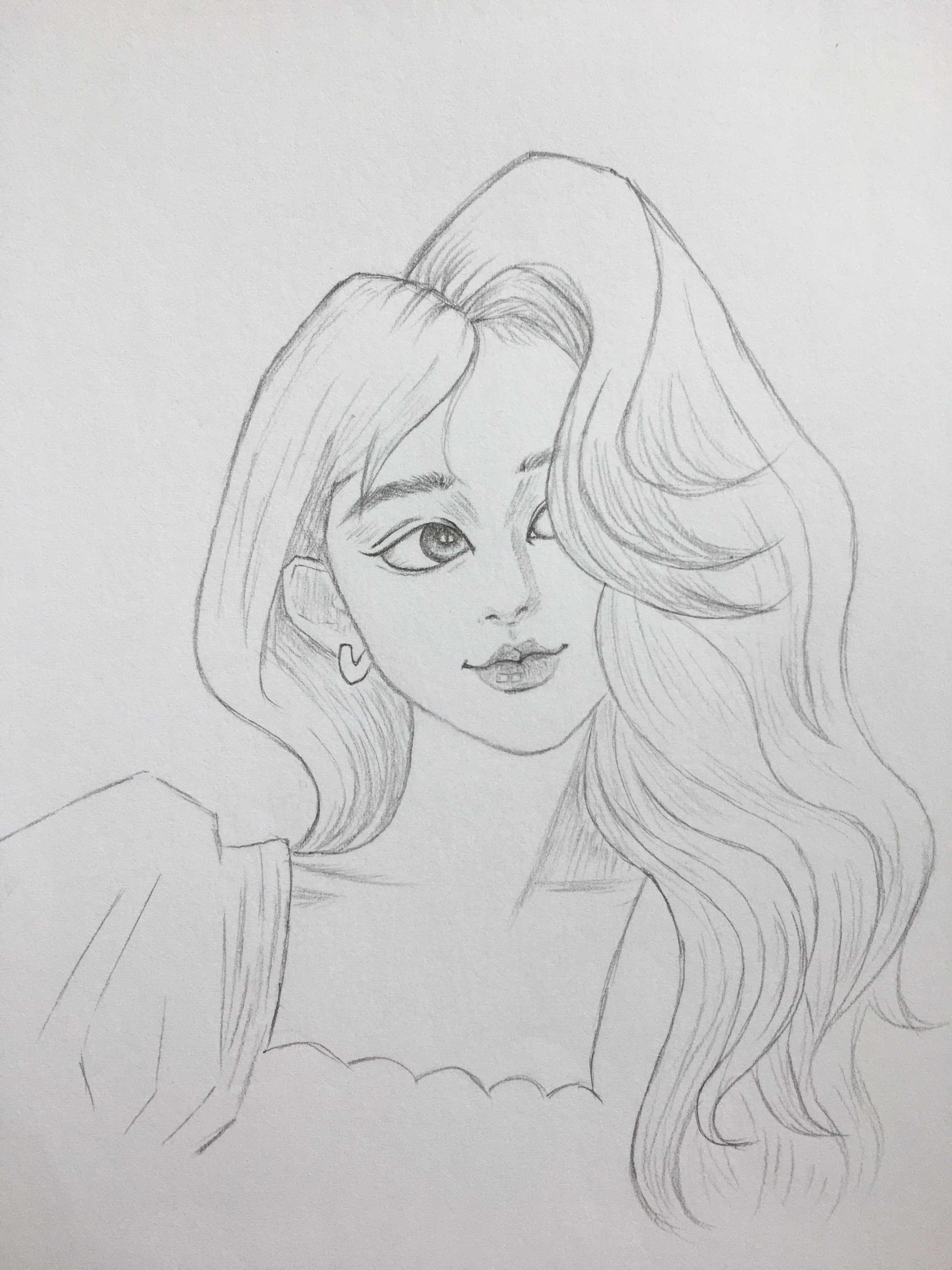 今日绘画练习～明媚女郎