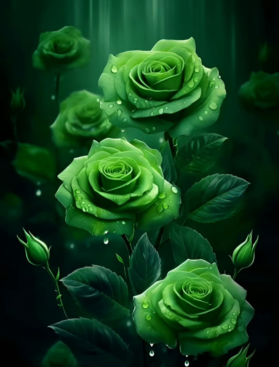 唯美绿玫瑰壁纸 #老司机驾驶经验分享