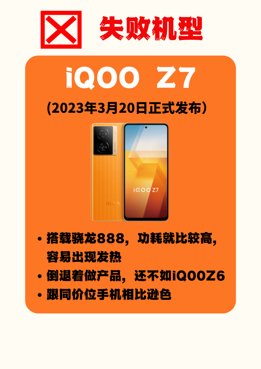 iqoo历史上最成功和最失败的机型 失败:iqoo z7,iqoo u1,iqoo8,iqoo9