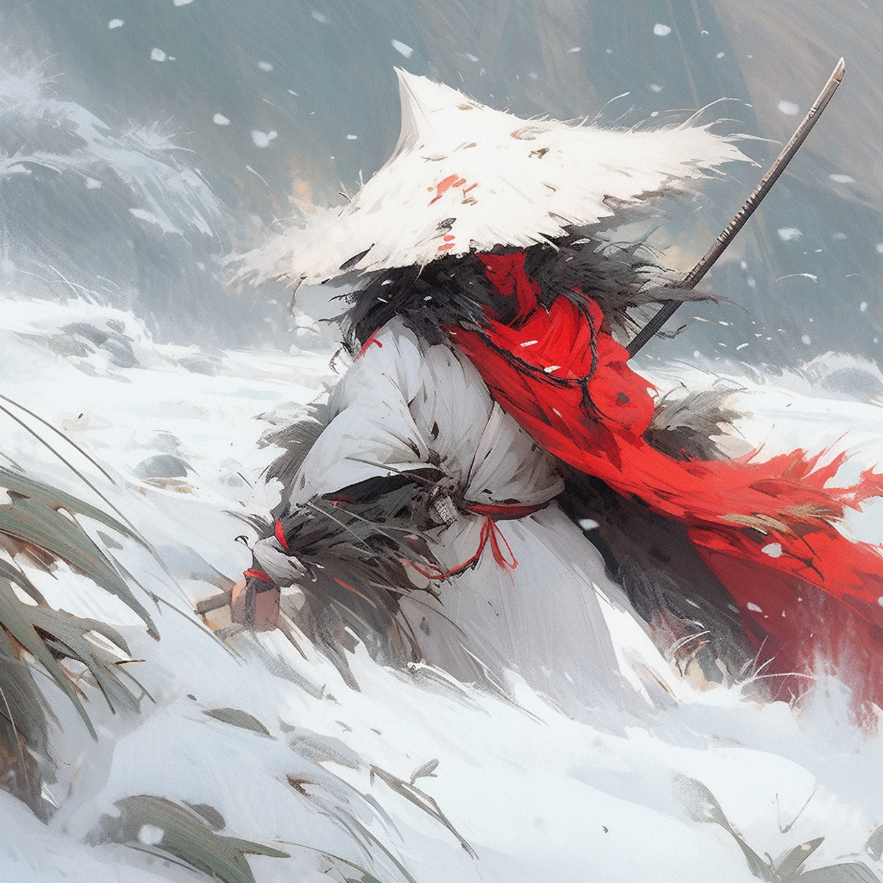 每日一画|来一个林冲风雪山神庙