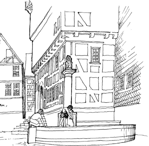 美图素材:喜欢建筑手绘线稿集的可以留言取图