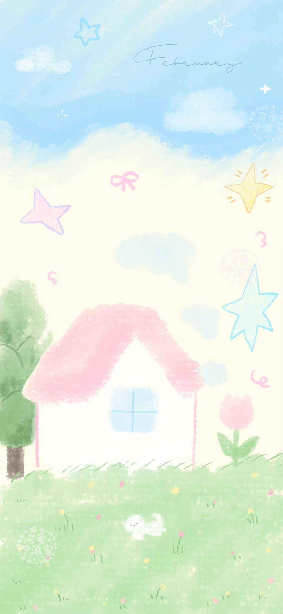 卡哇伊动漫手绘治愈温暖壁纸