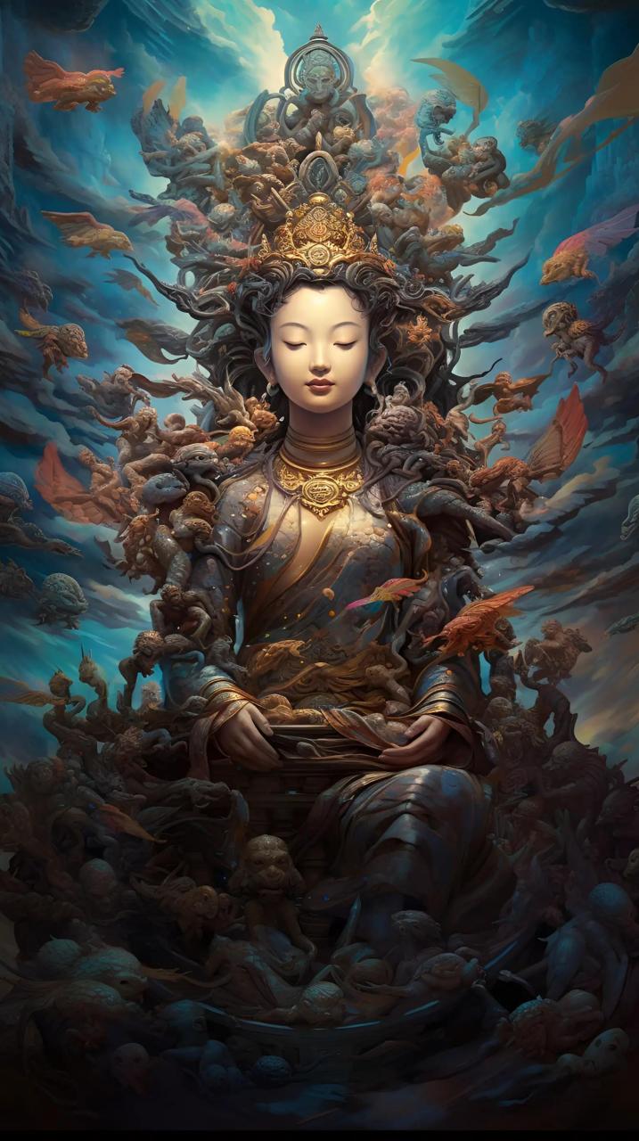 壁纸～ai画的九天玄女  #百度仲夏打卡挑战赛