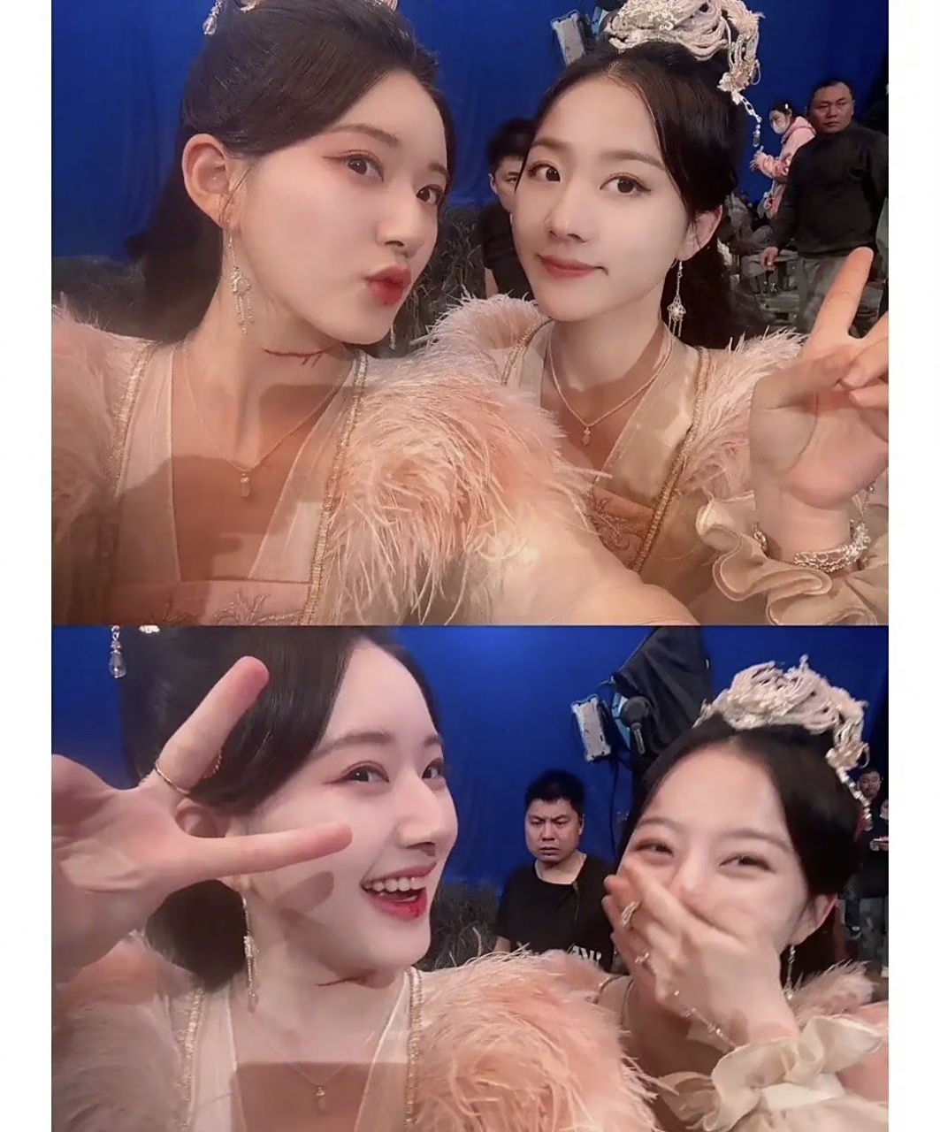 赵露思和替身合影,她们两个人谁漂亮呀.