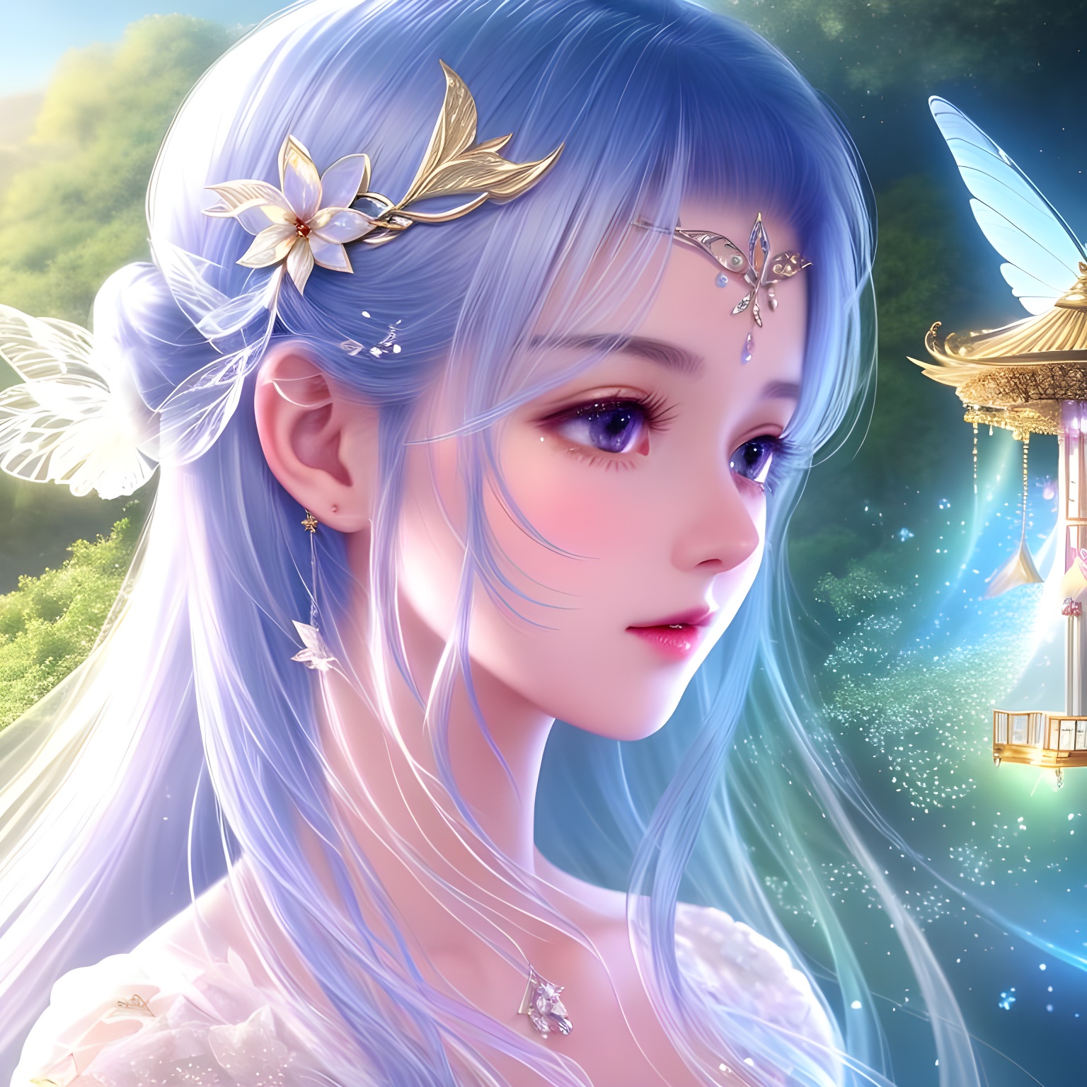 新出的头像,仙女范十足,百度头像又好换了