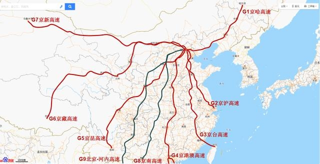 g1-g7高速公路已经有,g8,g9高速公路应该怎么规划?