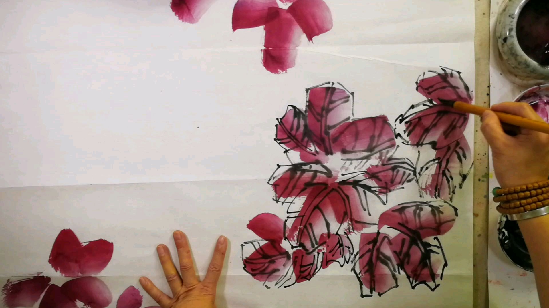 写意花鸟画入门提高,徐湛《胜似春光》临摹过程,看看如何?1/5