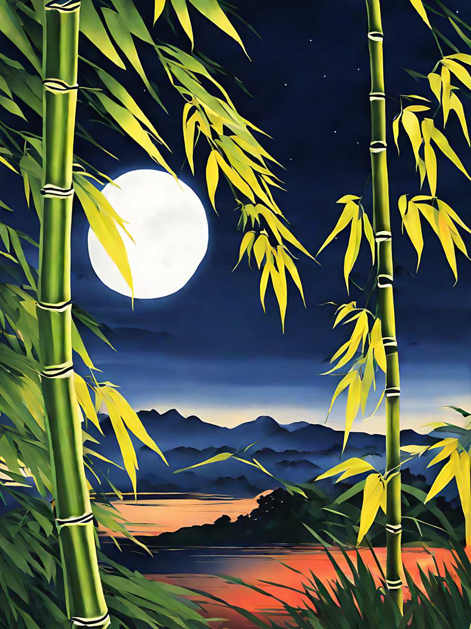 竹林深处!明月相伴!#这个冬天最想做的事# #独自宁静# #竹林