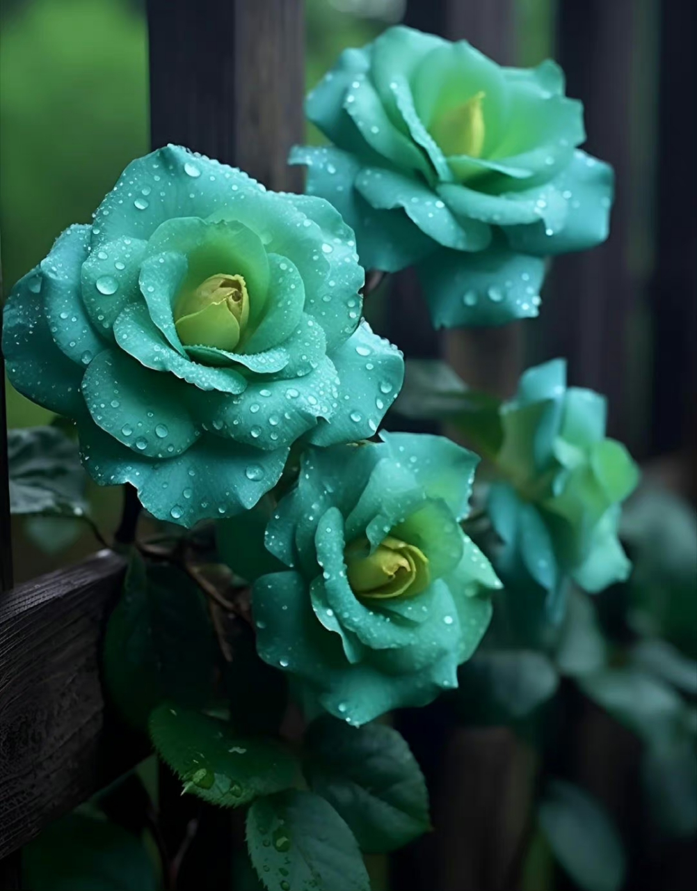 绿玫瑰的芬芳,给炎热的夏天带来一丝凉意