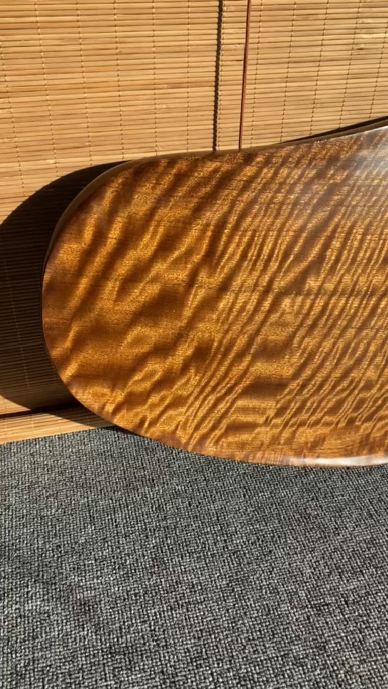 金丝楠阴沉木黄料虎皮纹茶盘