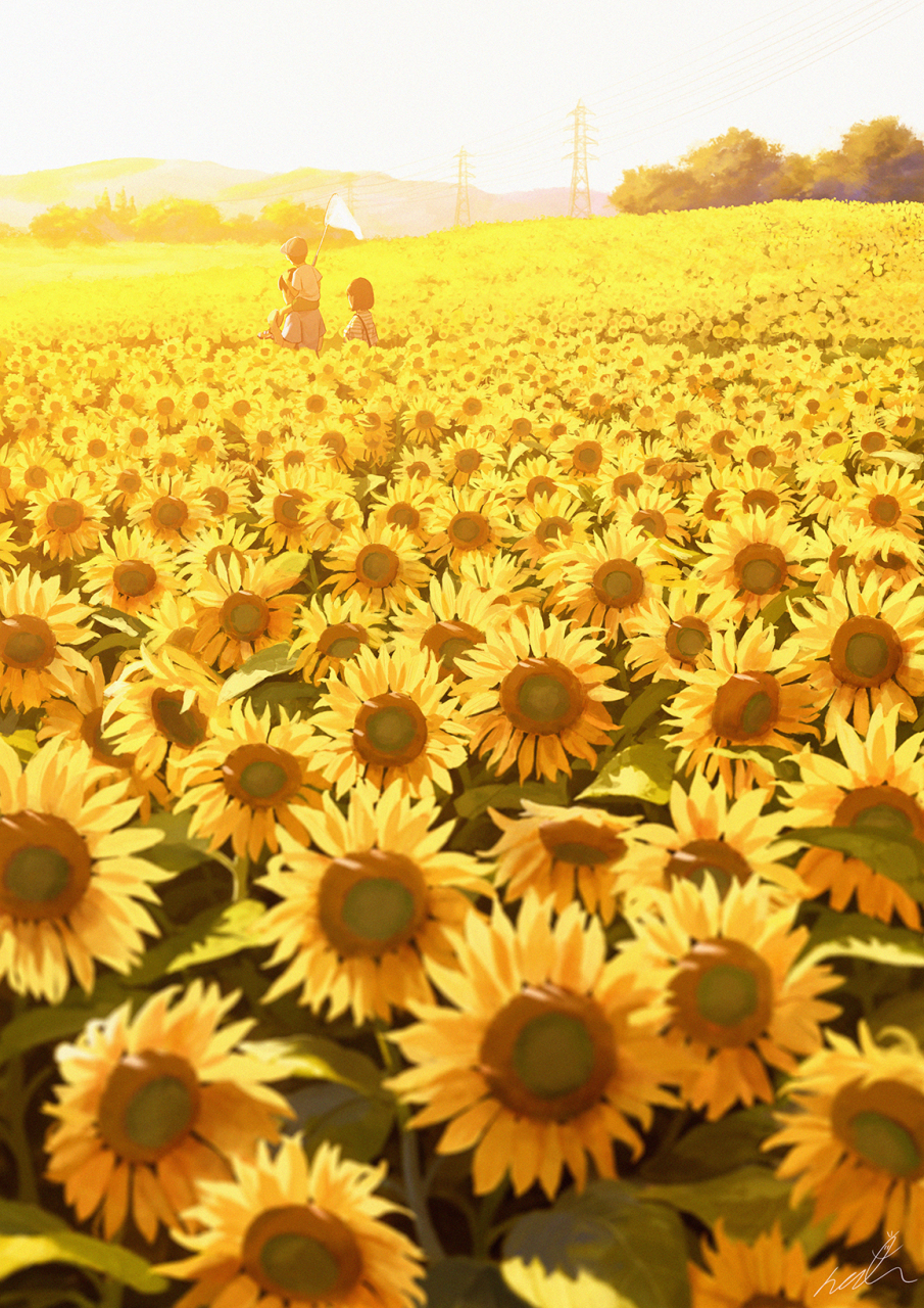 向日葵97#二次元#  画师:名紬/natsu