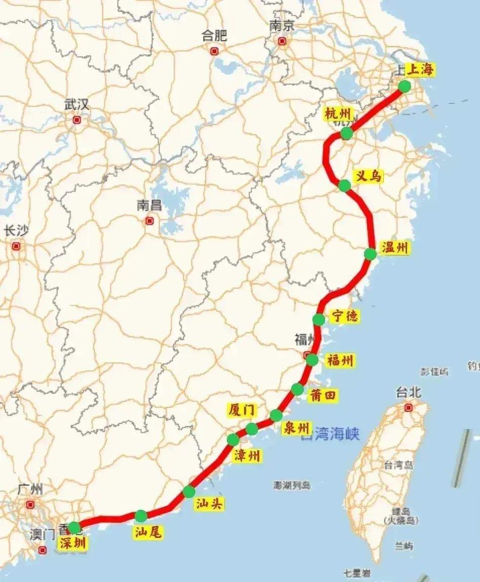 明年上海到深圳的新高铁,完美避开宁波,绍兴,台州三大城市!