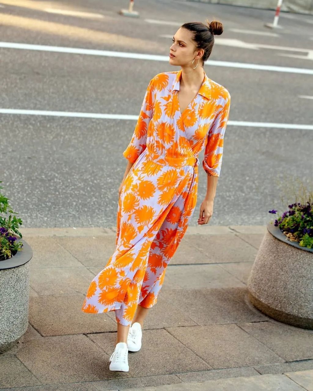 街拍欧美连衣裙美女