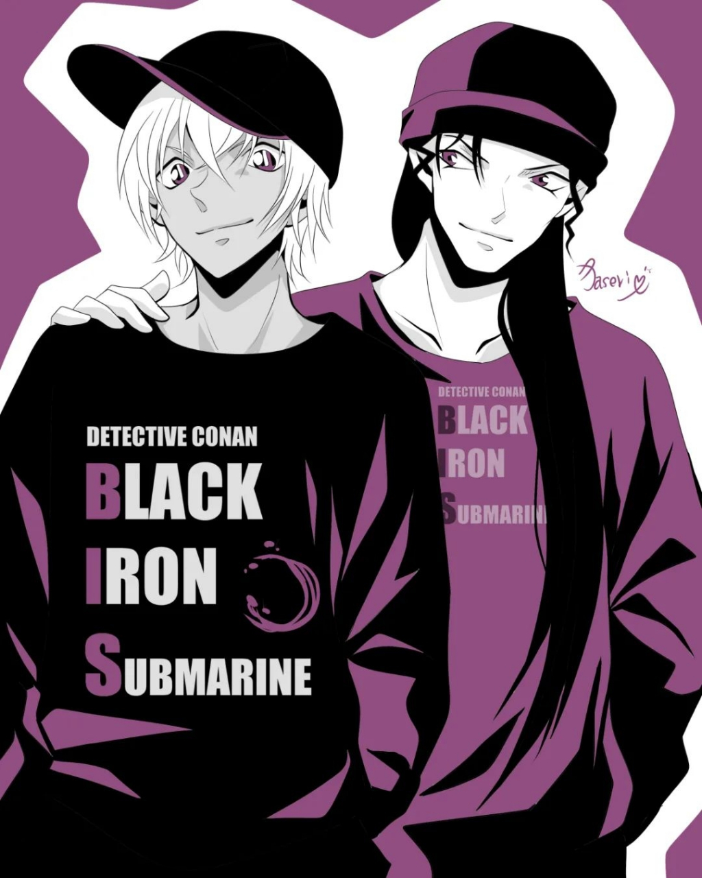 赤和安的紫色衣服#名侦探柯南