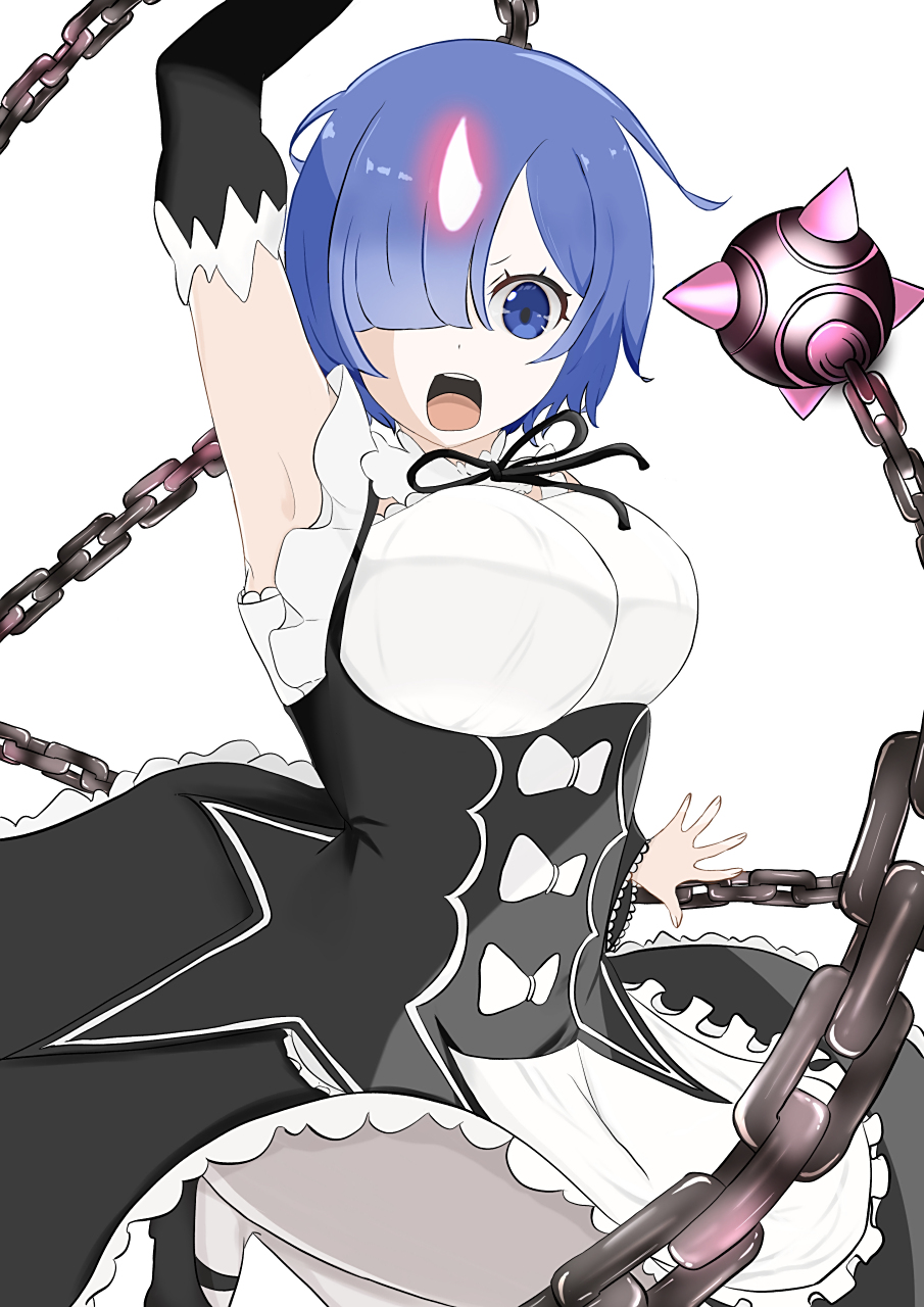 看蕾姆表演一手流星锤 画师:ももたす#二次元美图# #我爱二次元# #蕾