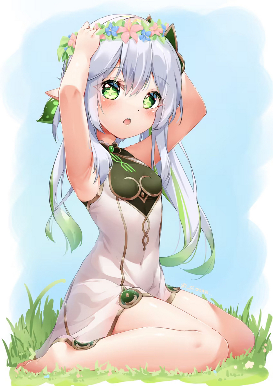 jk白发少女! pixiv画师:@  sironora   uid:13000627