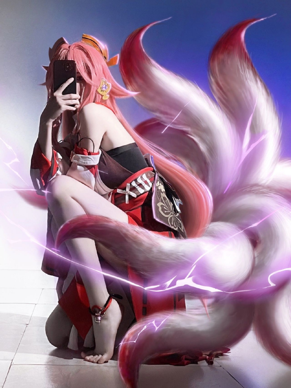 左滑看狐狸尾巴#原神八重神子# #cos# #二次元