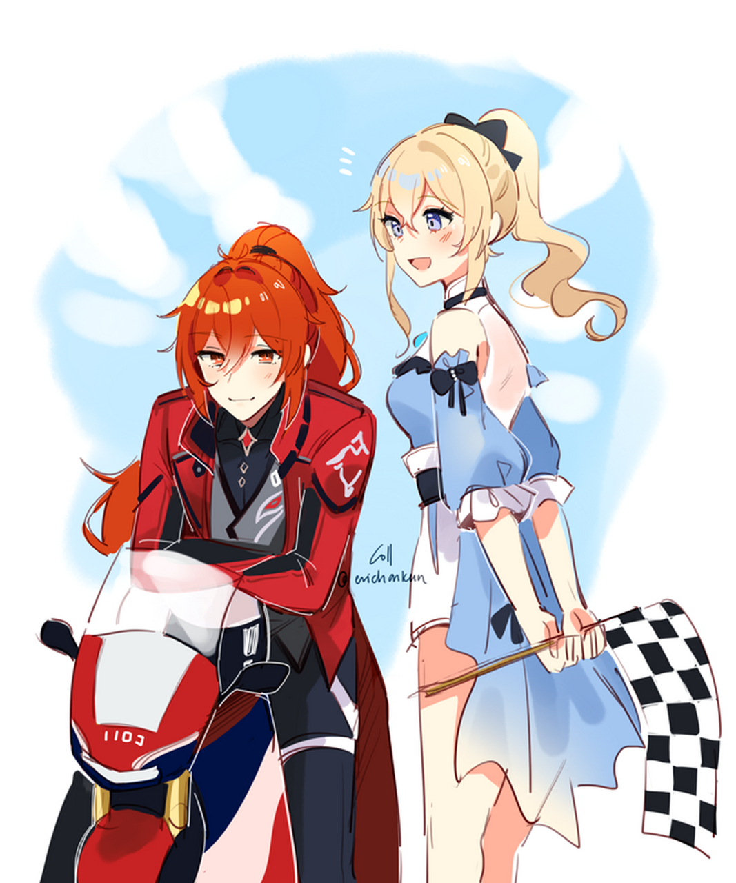 原神# 琴团长和迪卢克姥爷好配啊[比心]