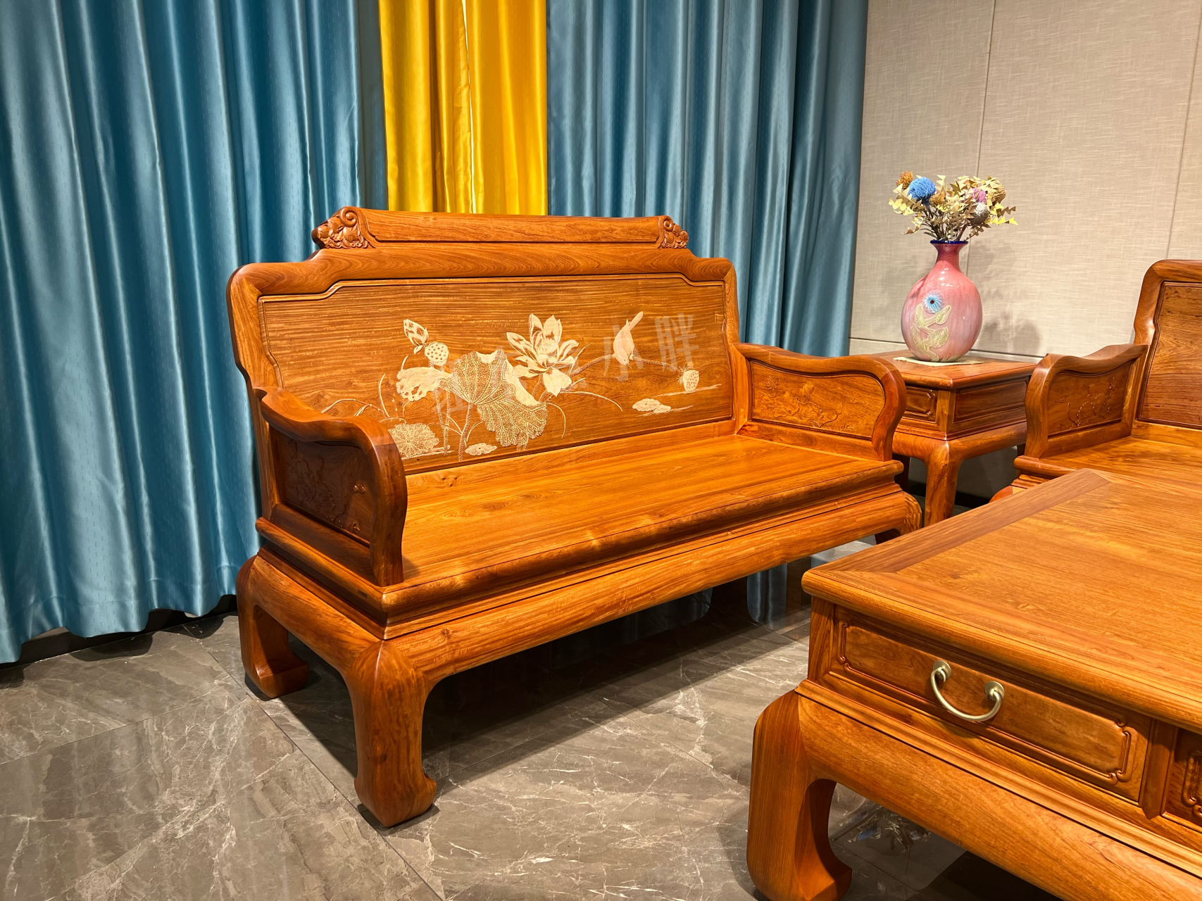 缅甸花梨古典沙发里舒适感最强的一款沙发!