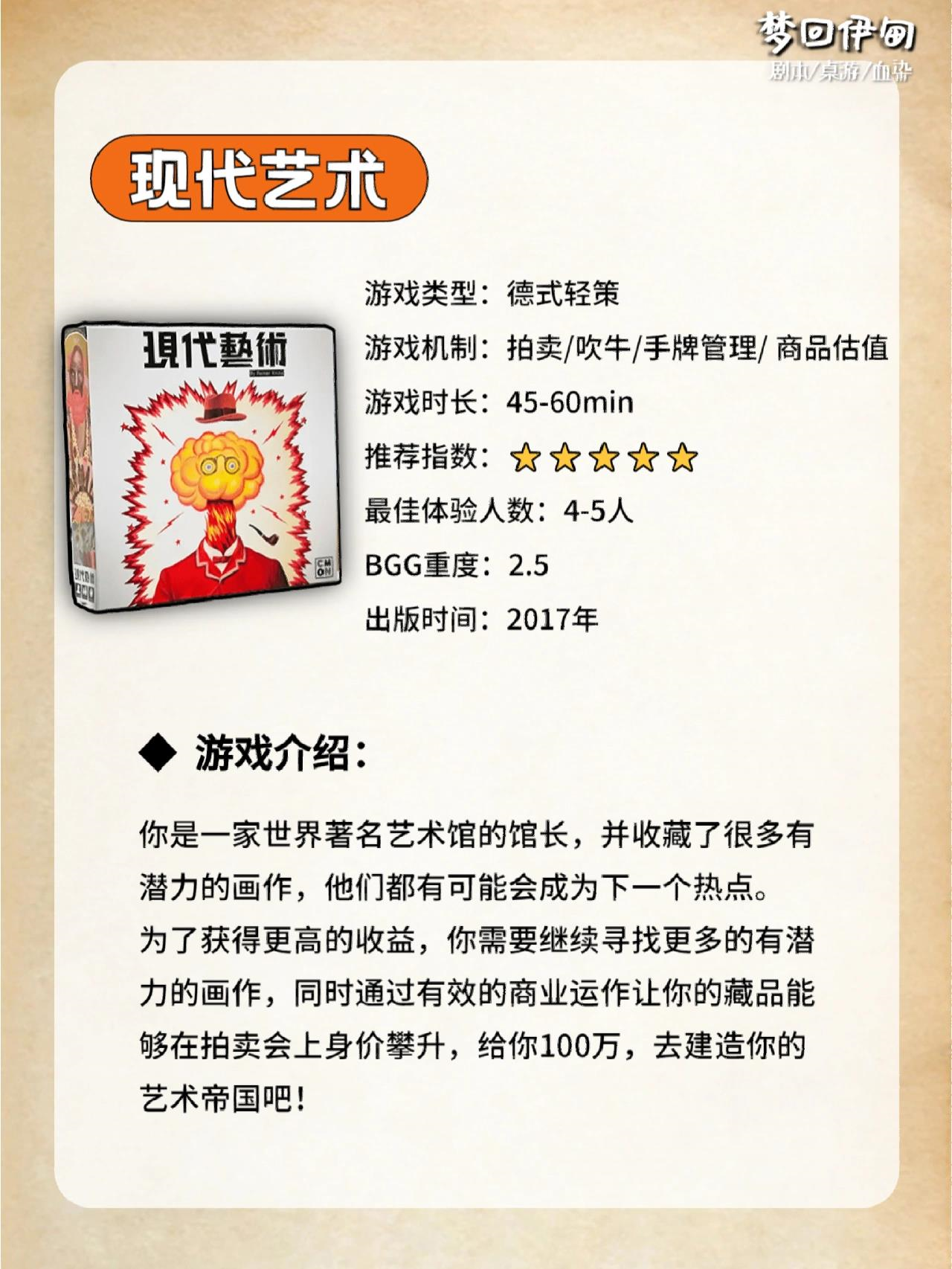 桌游推荐|《现代艺术》拍卖桌游鼻祖!