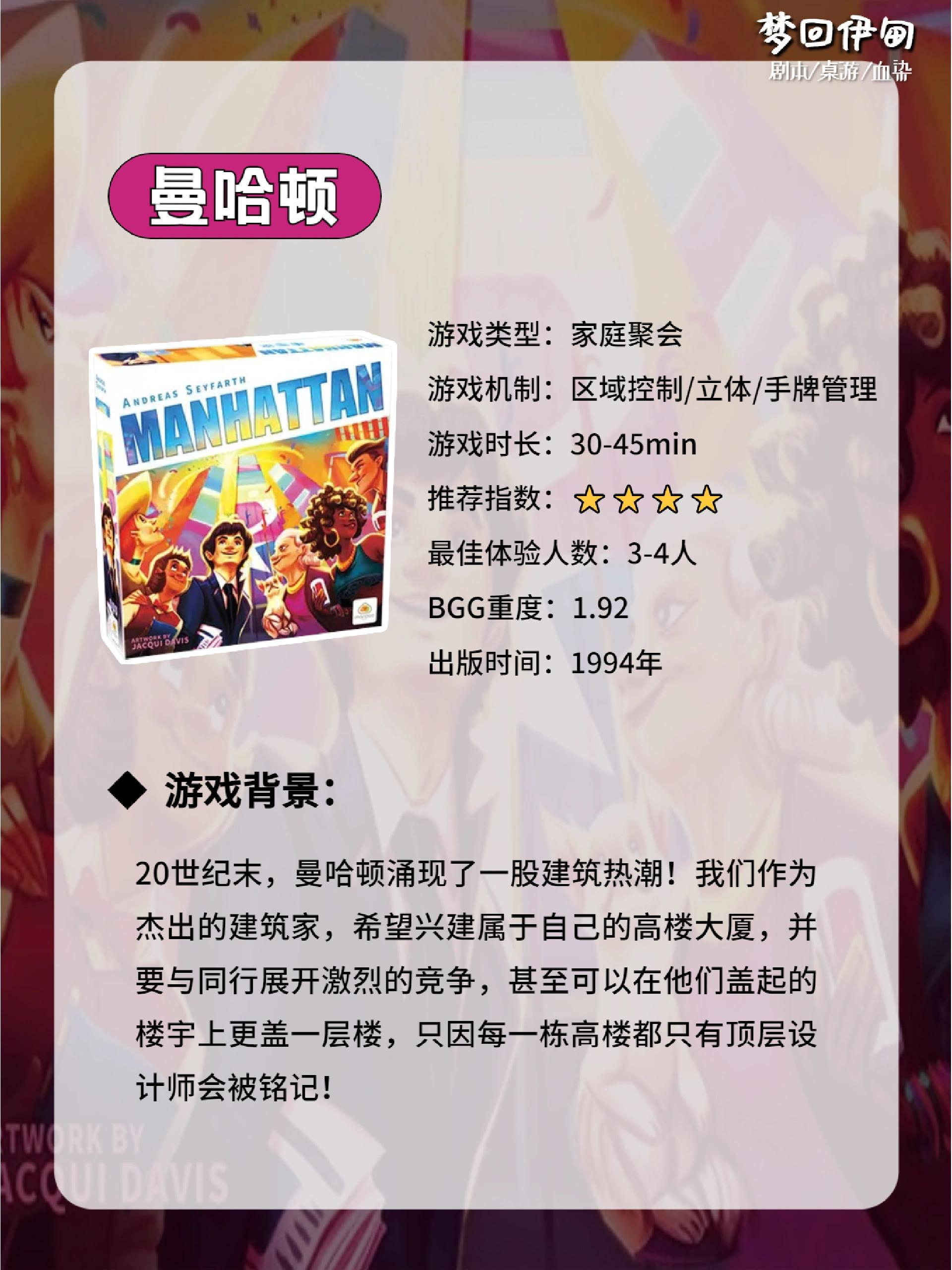 桌游推荐|《曼哈顿》万丈高楼平地起!