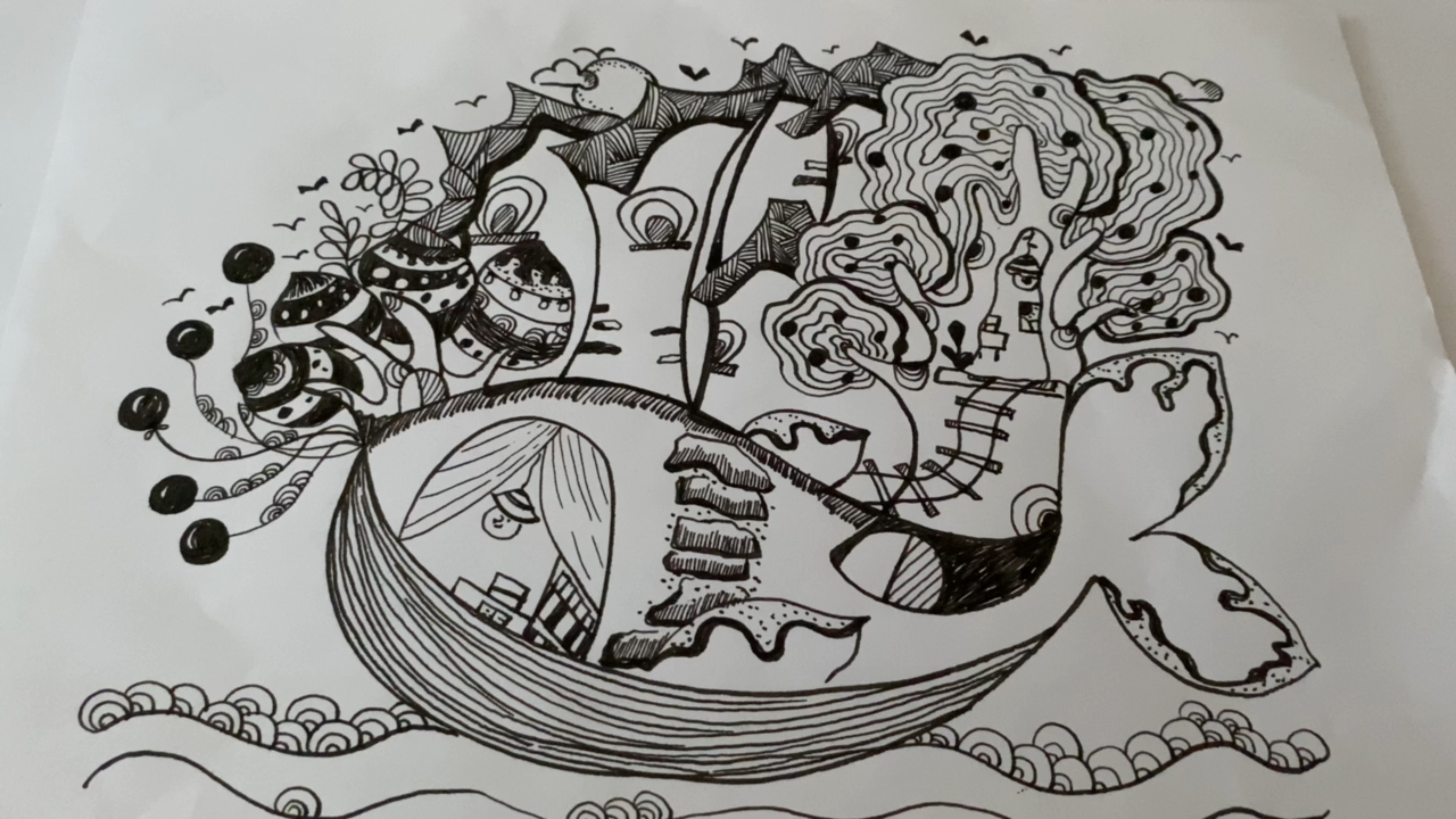 简笔画鲸鱼的简单绘画