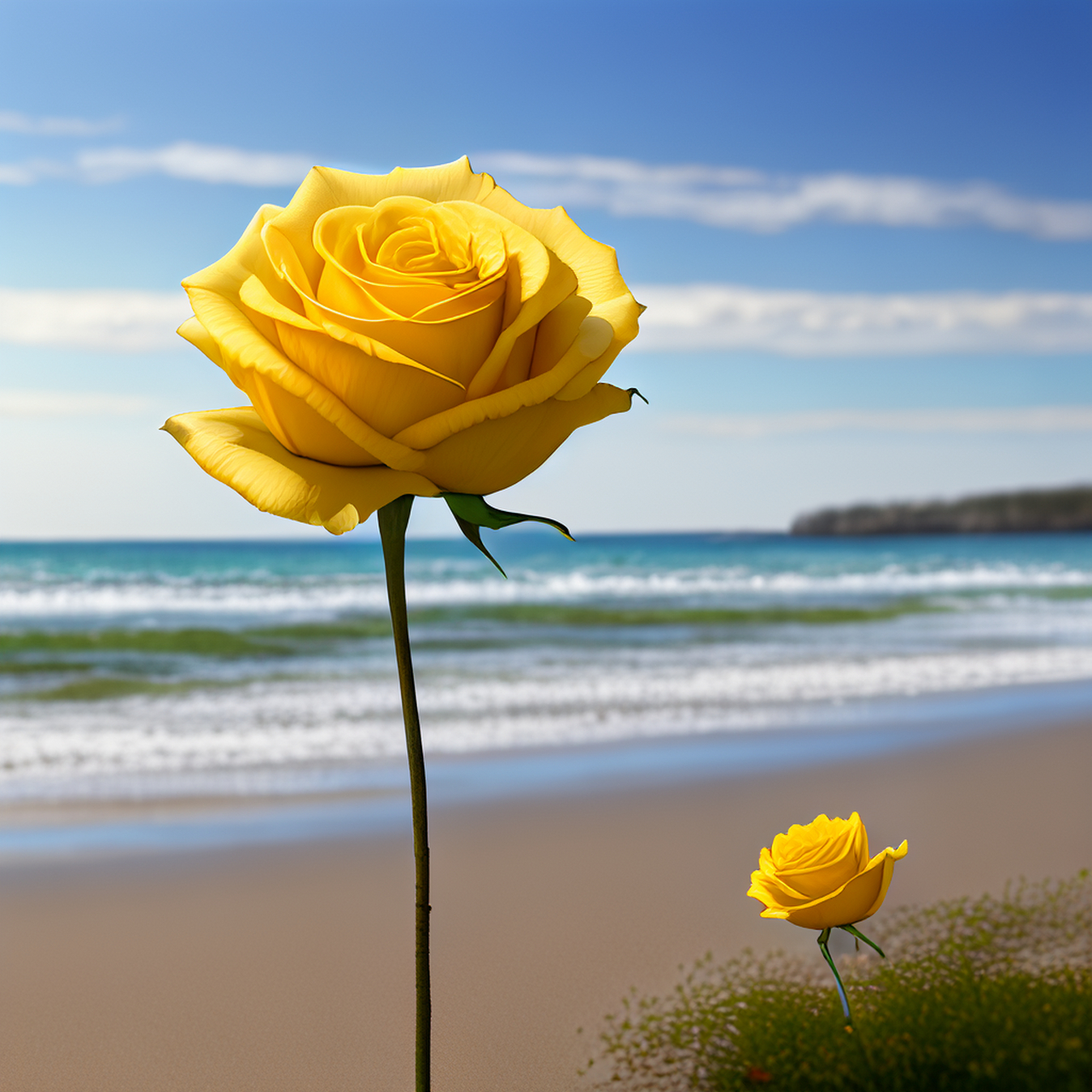 送你一朵黄玫瑰.