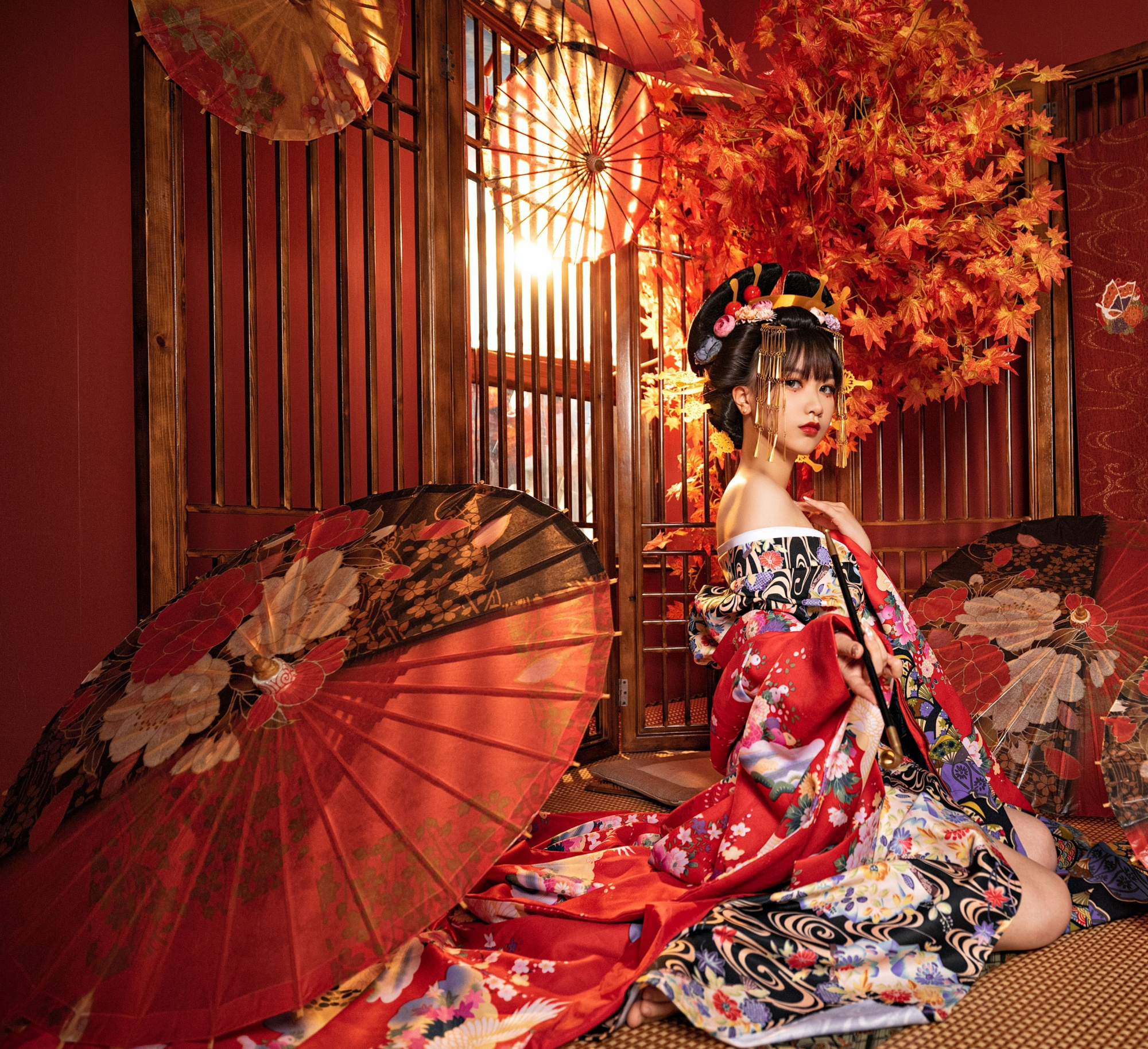 这位和服花魁很美吧,你可别一不小心爱上coser小姐姐咯