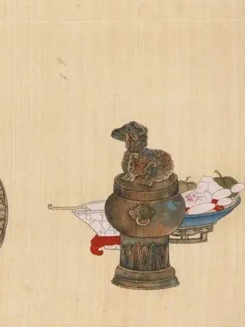 唐云(1910-1993) 双丽图   设色绢本 立轴 1940年作 题识:庚辰春月拟