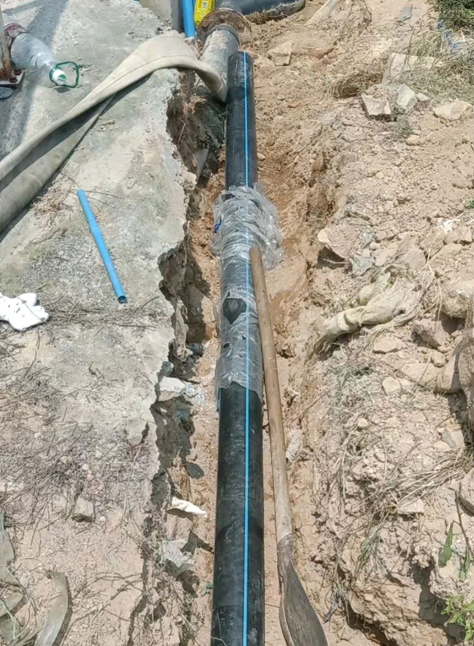 污水井pe排水管铺设安装焊接