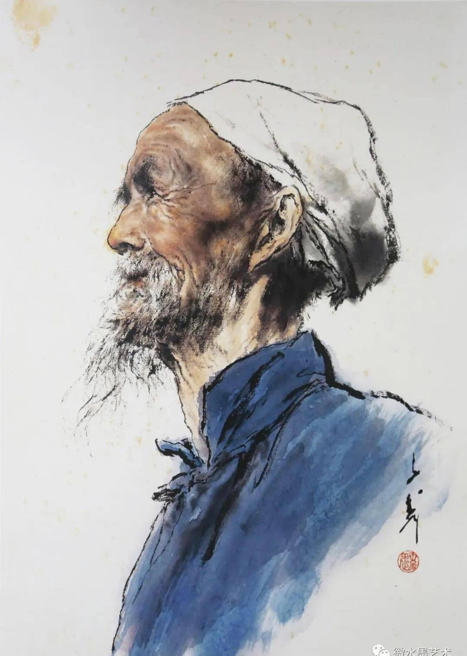 中国画,「写实人物画作分享」大师作品欣赏#艺术