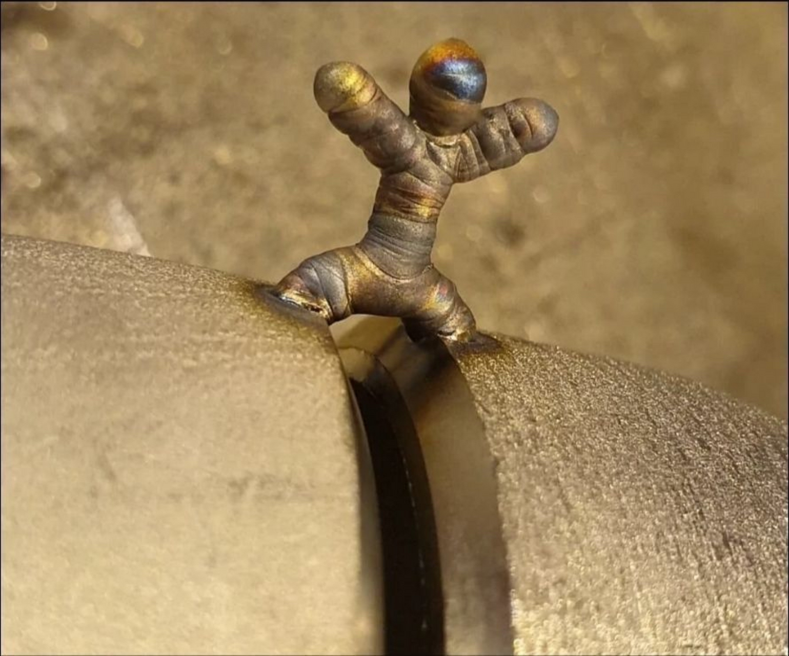 我这焊工技术怎么样啊?#趣图搞笑