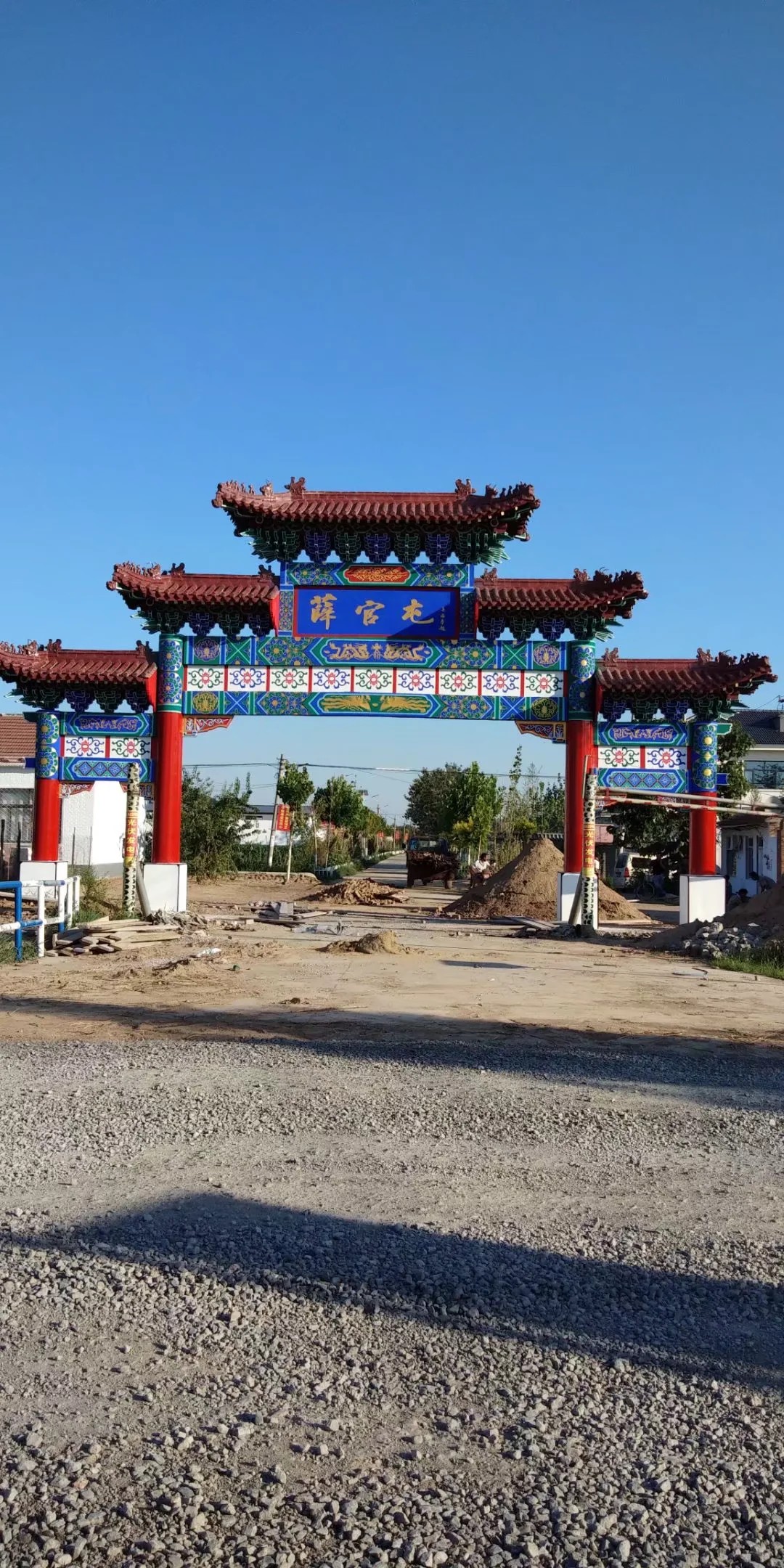 水泥牌楼,古建牌楼施工,村口古建牌楼