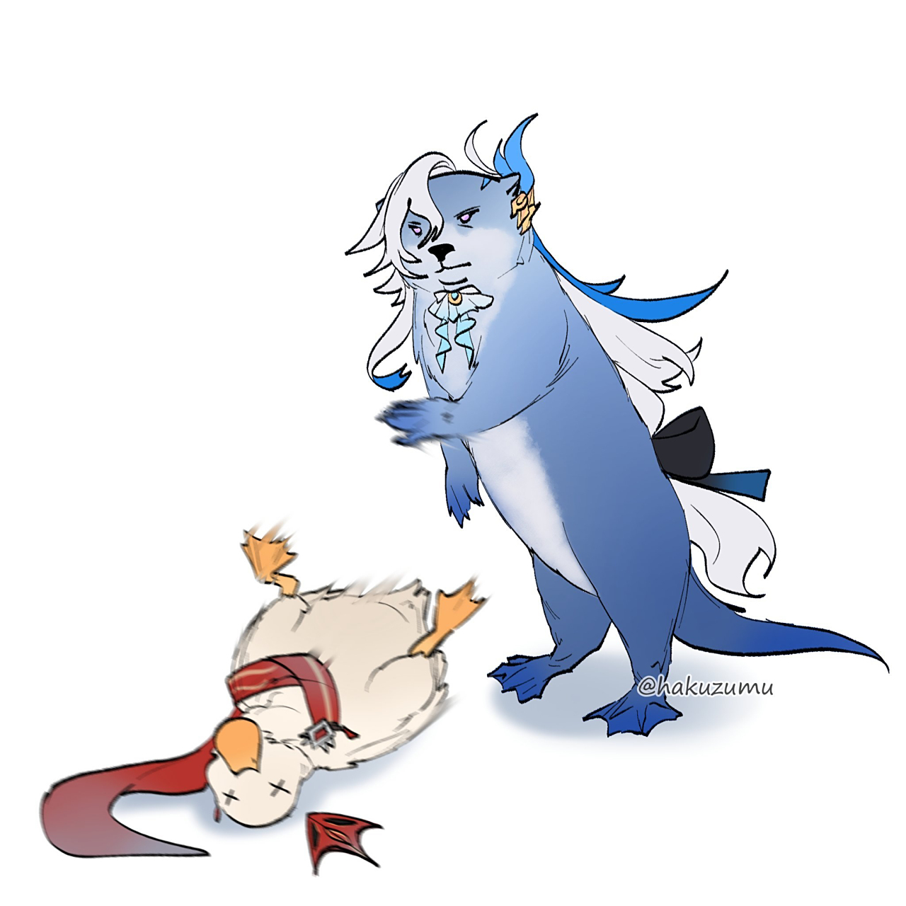 还没等他变身,就被那维莱特打成达达鸭了[笑哭]#原神