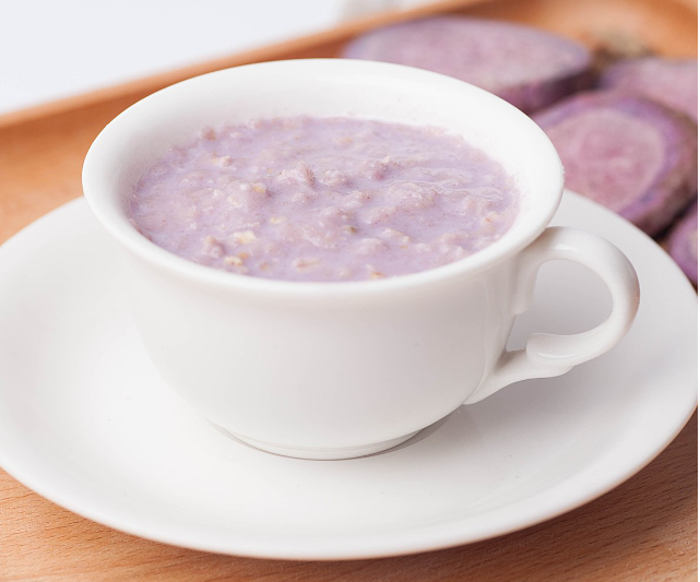 牛奶紫薯燕麦粥,养生小达人,做起来吧