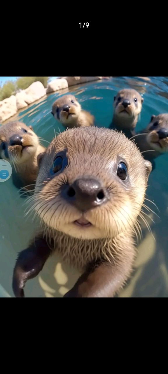 超可爱水獭头像#动物# #点击头像看直播# #野生动物#