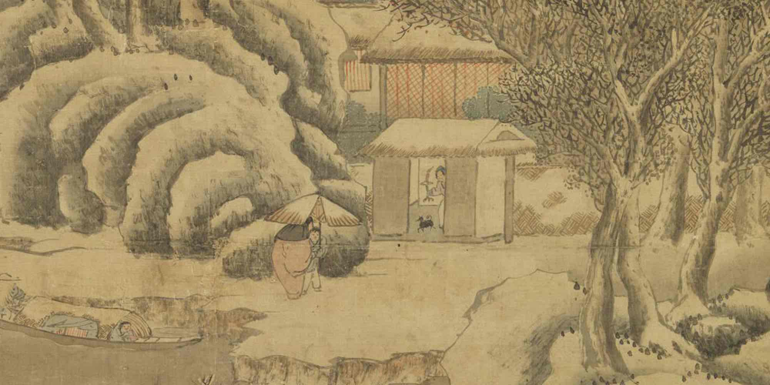 柴门闻犬吠,风雪夜归人