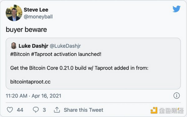 金色观察 | 什么是BTC Taproot升级？