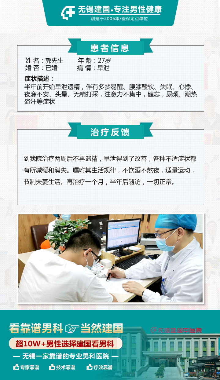 无锡建国*专注男性健康-患者反馈
